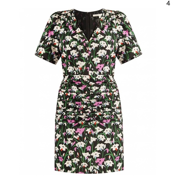 VERONICA BEARD Janis Puff Sleeve Floral Minidress SIZE 2 - Picture 3 of 16